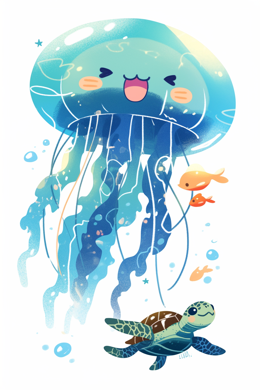 Turtle And Jellyfish Delight